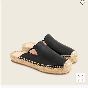 J Crew Leather Espadrille Mule NWT
